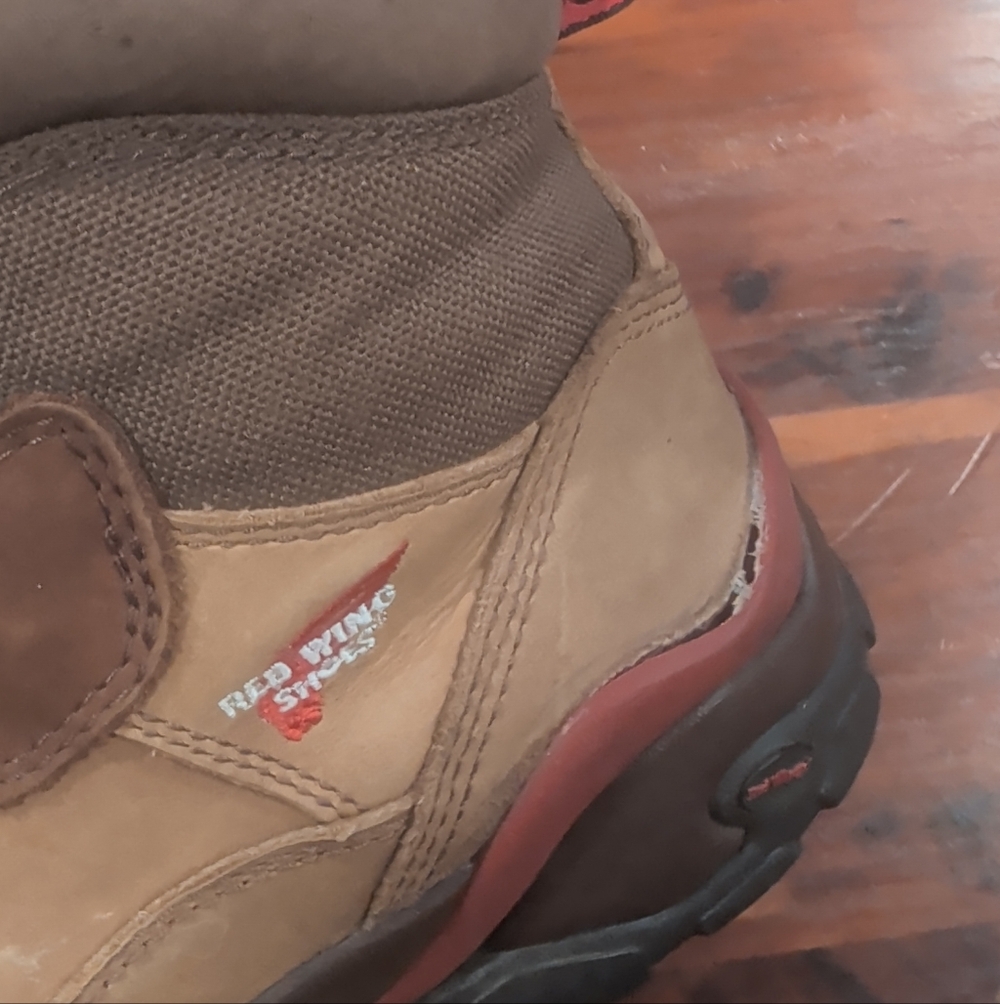 Red Wing leather brown steel toe waterproof work construction boots size 8.5 - Picture 16 of 16